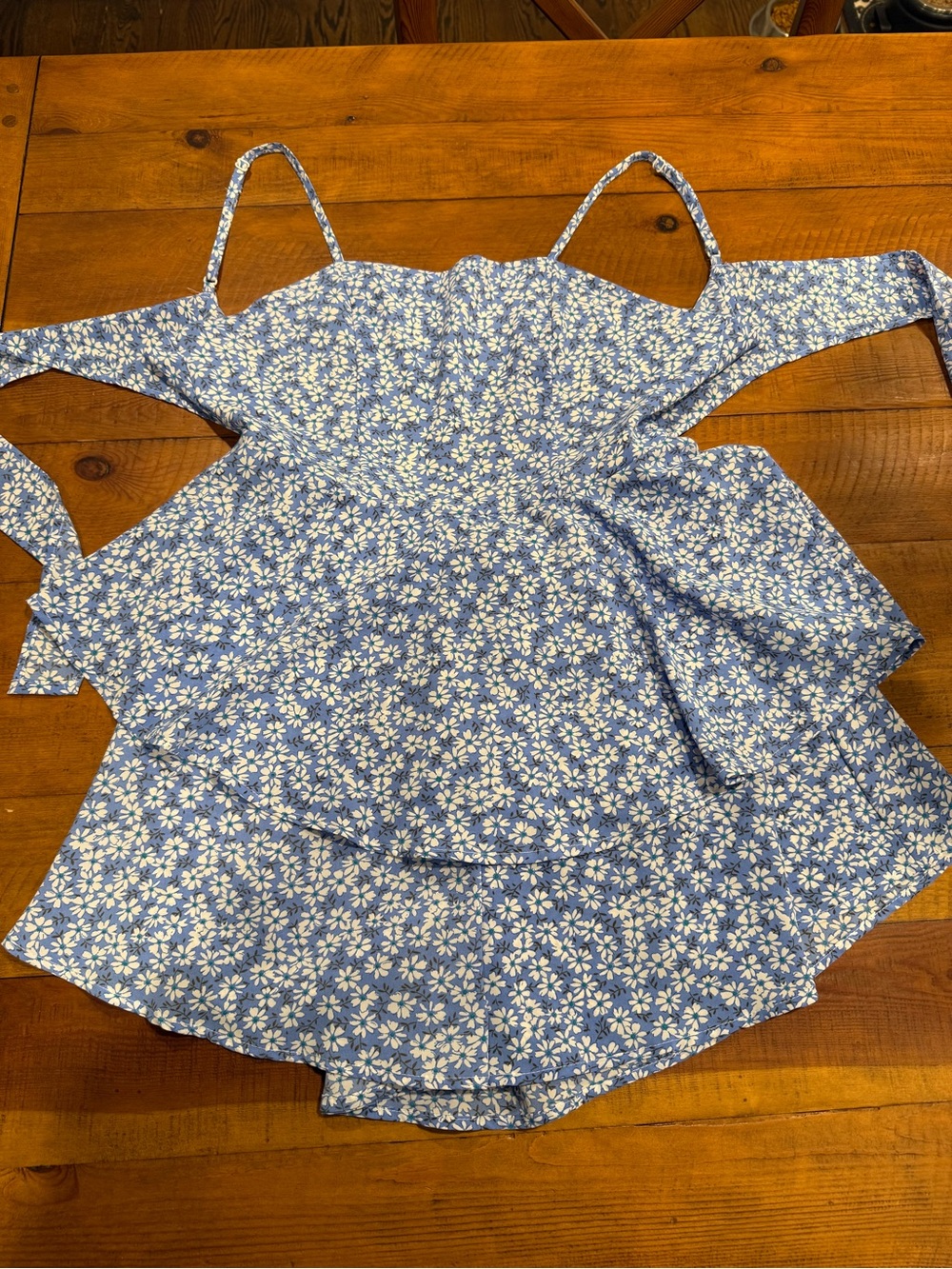 SHEIN Light Blue Floral Summer Dress